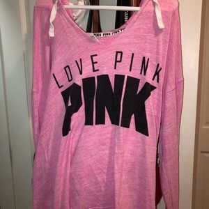 PINK loose hoodie/pullover